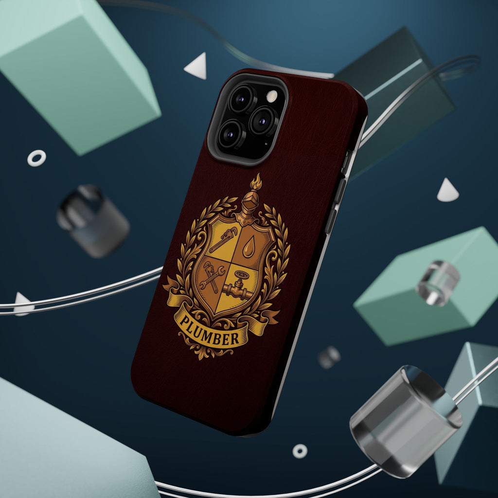 Plumber Crest Phone Case — Heraldic Shield Wireless Charging Cover