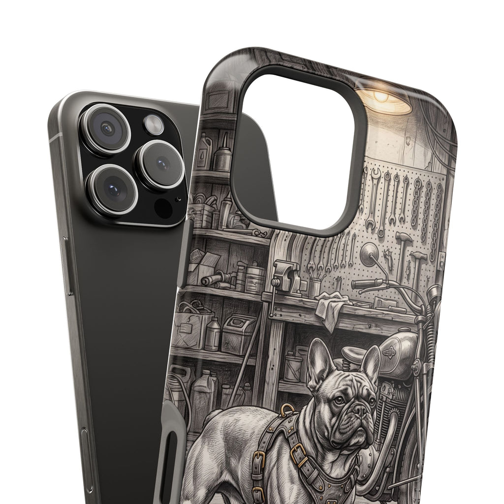 Personalized French Bulldog Vintage Street Phone Case — Wireless Charging Cover