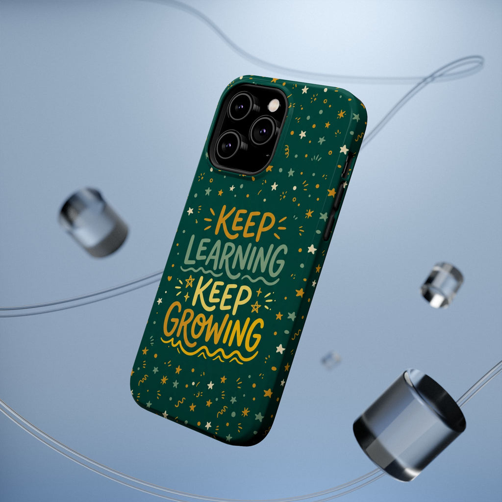Keep Learning Keep Growing Teacher Phone Case — Wireless Charging Cover