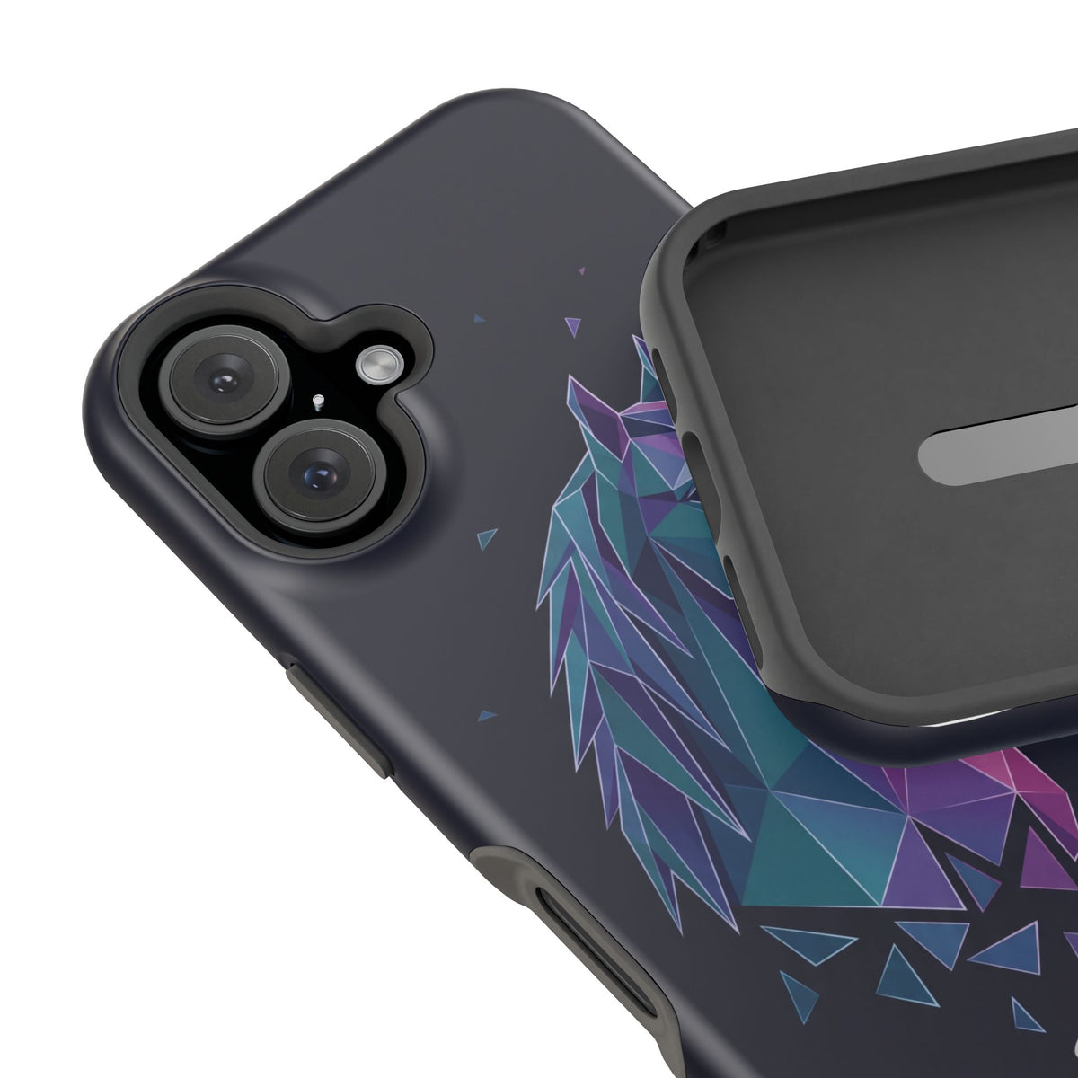 Personalized Geometric Horse Phone Case — Tough Magnetic Case with Wireless Charging