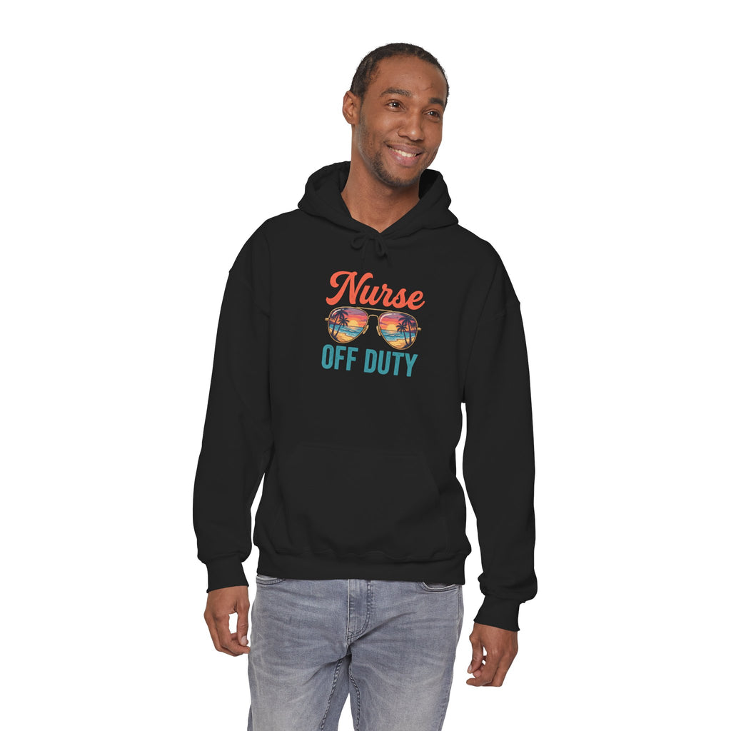 Nurse Off Duty Hoodie — Beach Vacation Nurse Graphic Pullover