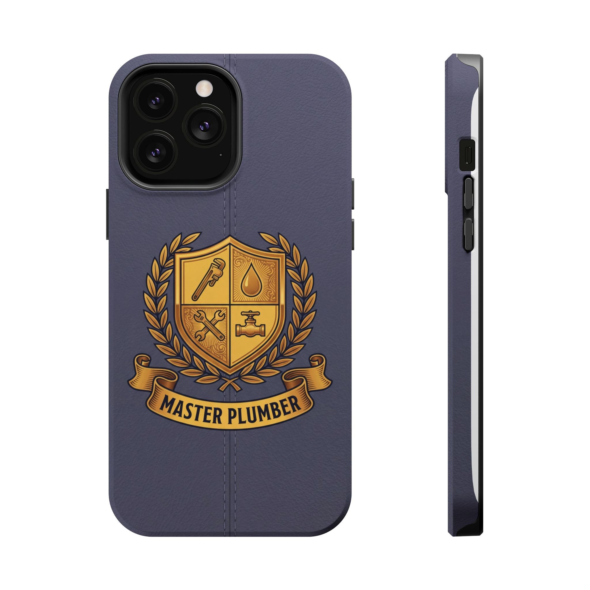 Master Plumber Crest Phone Case — Heraldic Shield Wireless Charging Cover