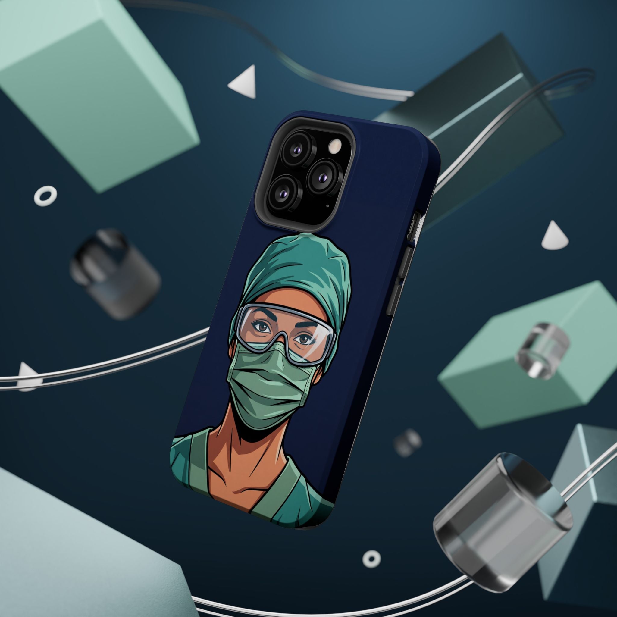 Bold Nurse Portrait Phone Case — Magnetic Wireless Charging Cover