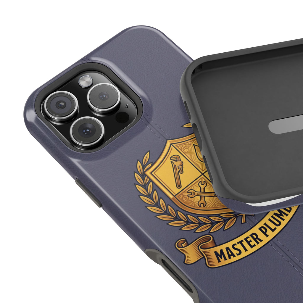 Master Plumber Crest Phone Case — Heraldic Shield Wireless Charging Cover
