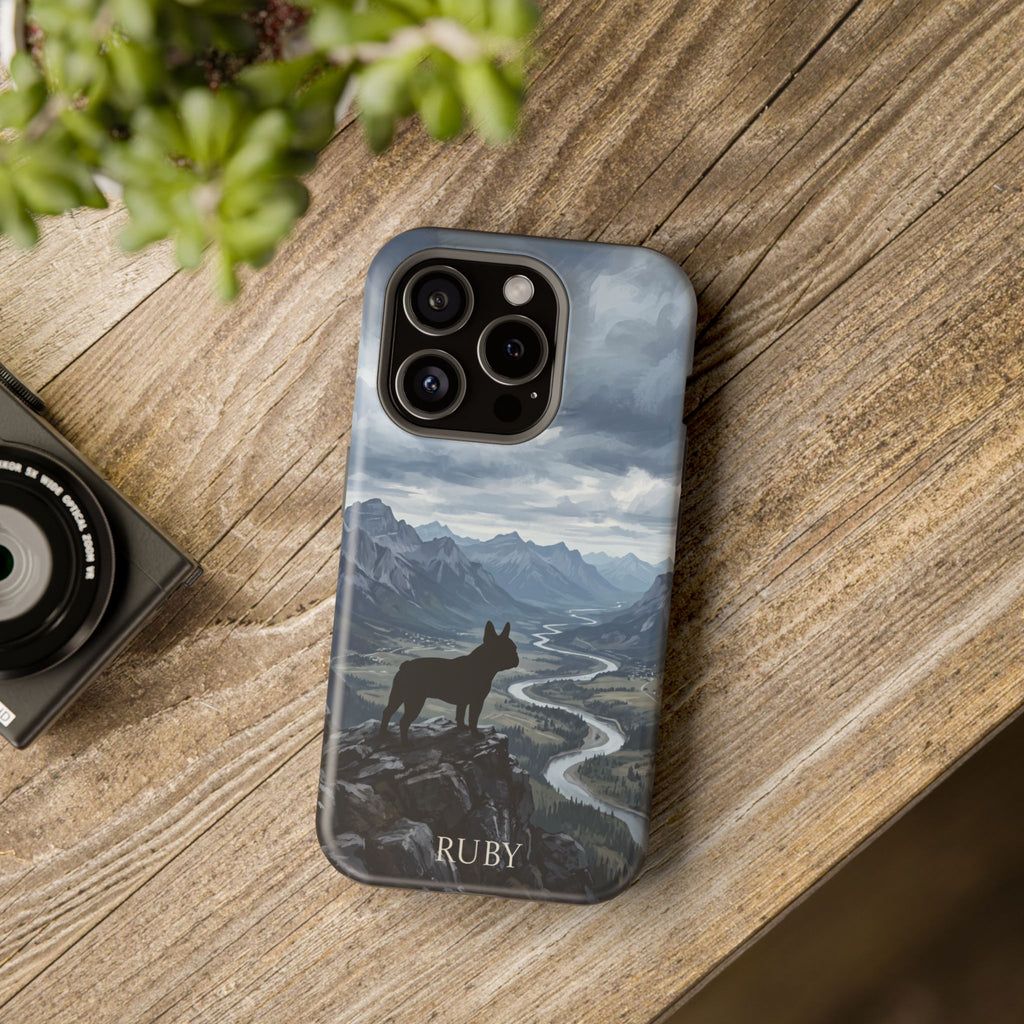 Personalized French Bulldog Mountain Valley Phone Case — Wireless Charging Cover