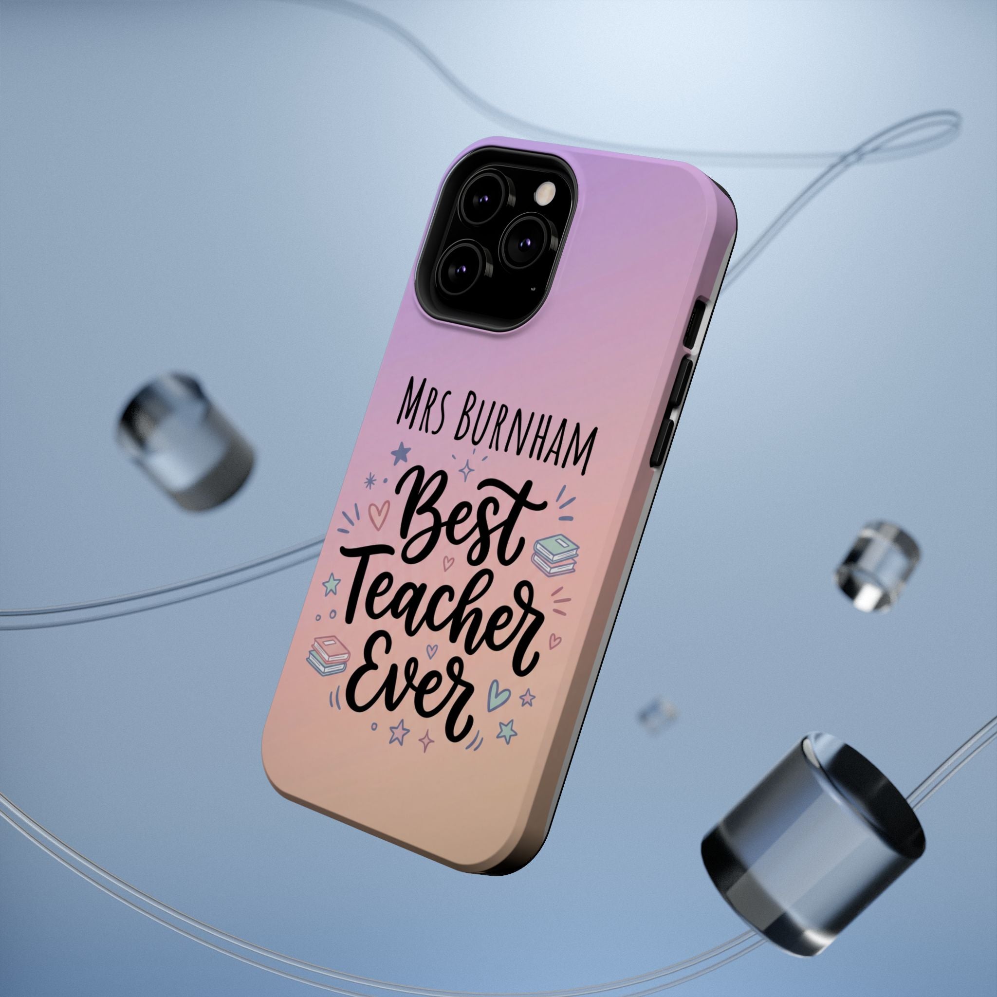 Best Teacher Ever Personalized Phone Case — Wireless Charging Cover