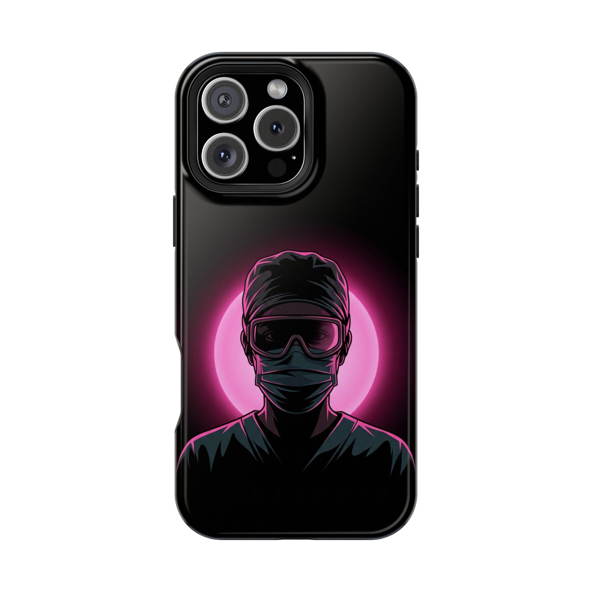 Nurse Portrait Phone Case — Navy Wireless Charging Cover