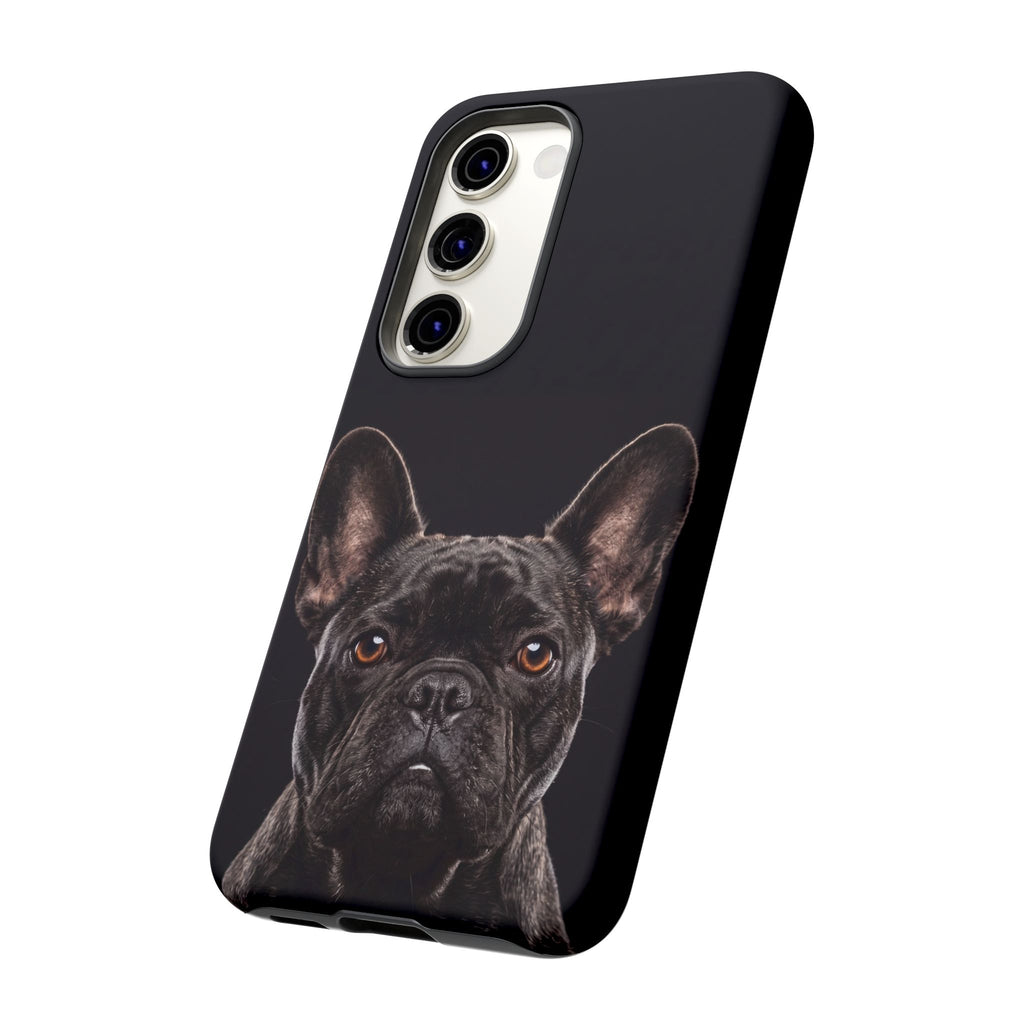 Front-Facing French Bulldog Phone Case | Dramatic Black Studio Portrait | Samsung & iPhone