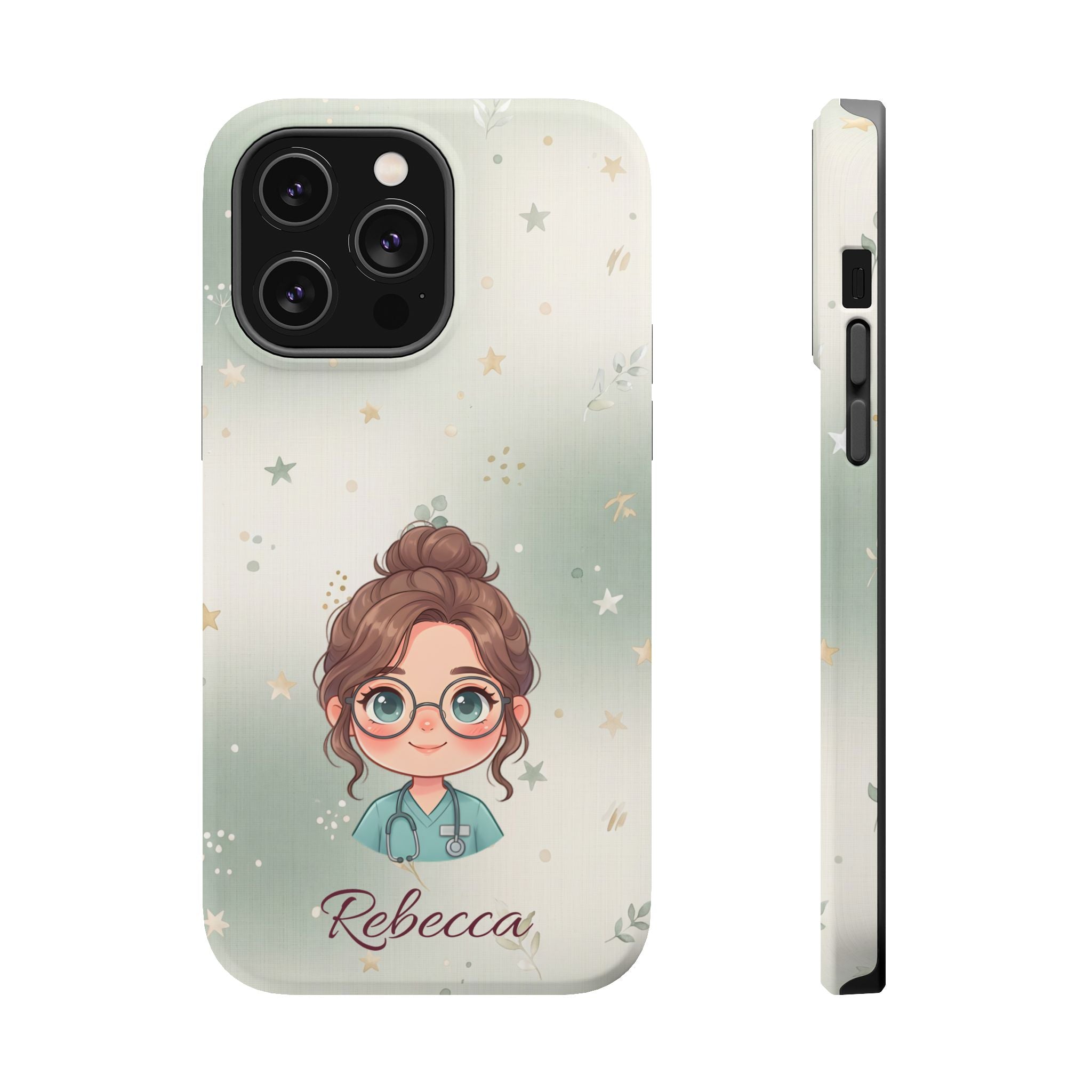 Personalized Starry Nurse Phone Case — Wireless Charging Cover