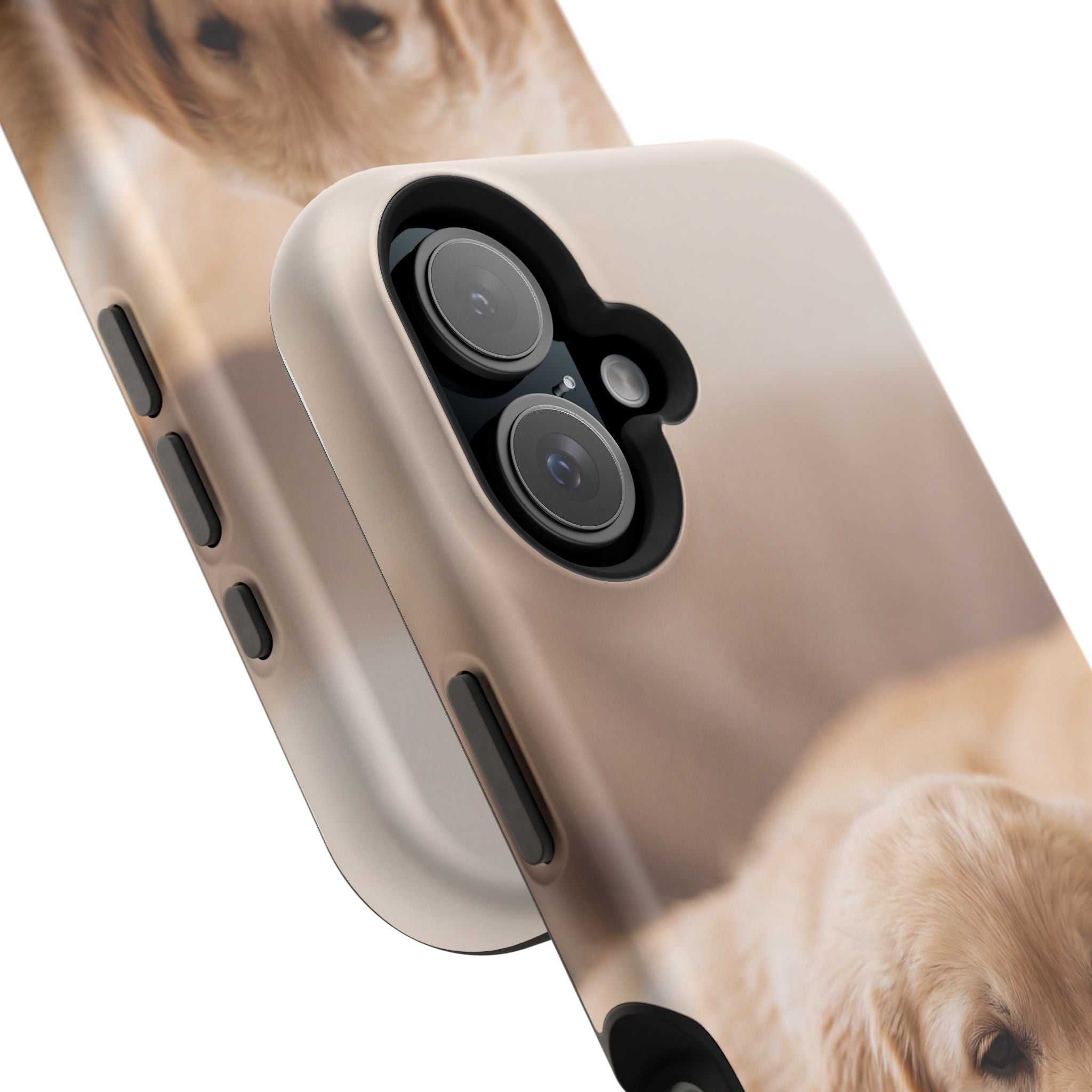 Golden Retriever Puppy Phone Case — Impact-Resistant Wireless Charging Cover