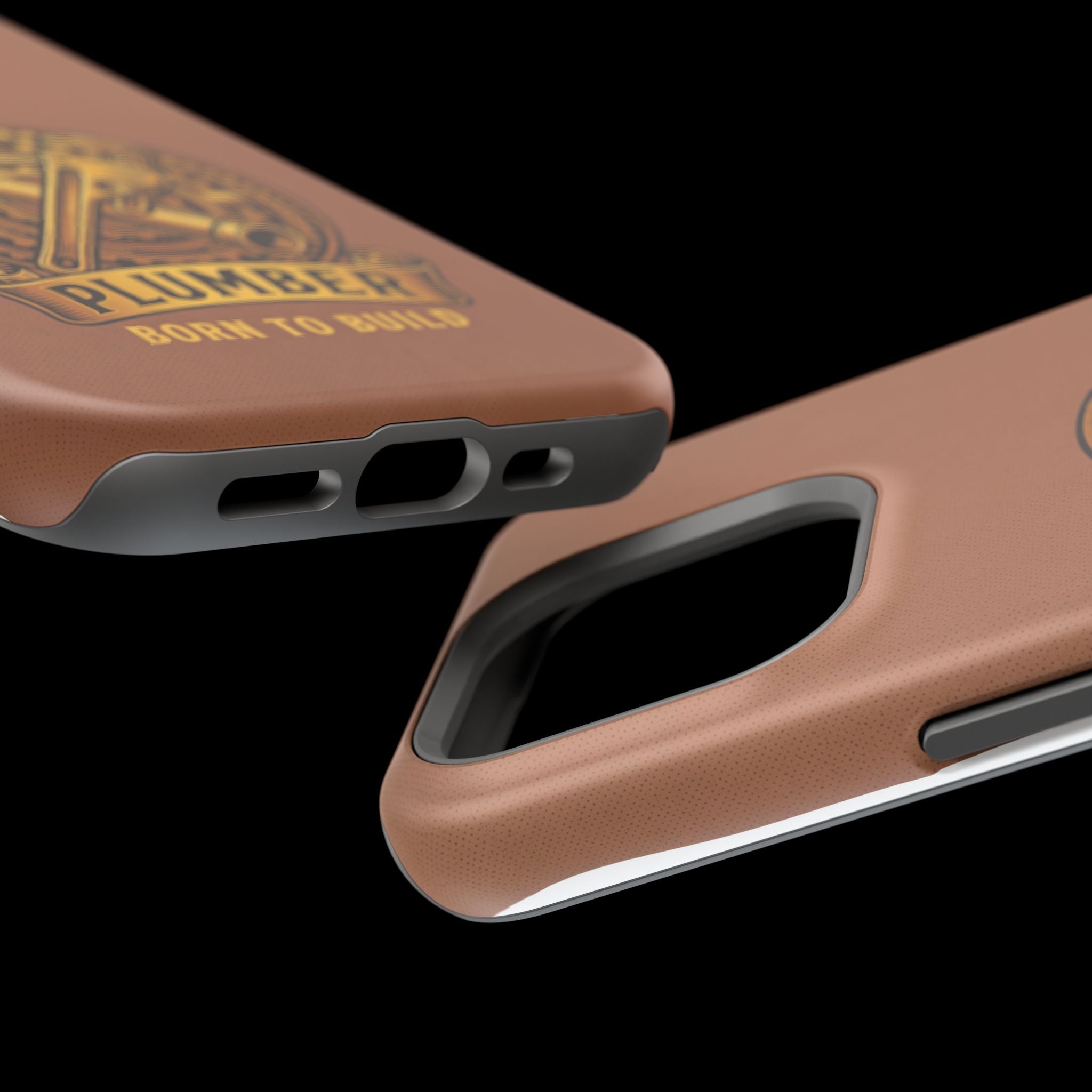 Plumber Born to Build Phone Case — Badge Wireless Charging Cover