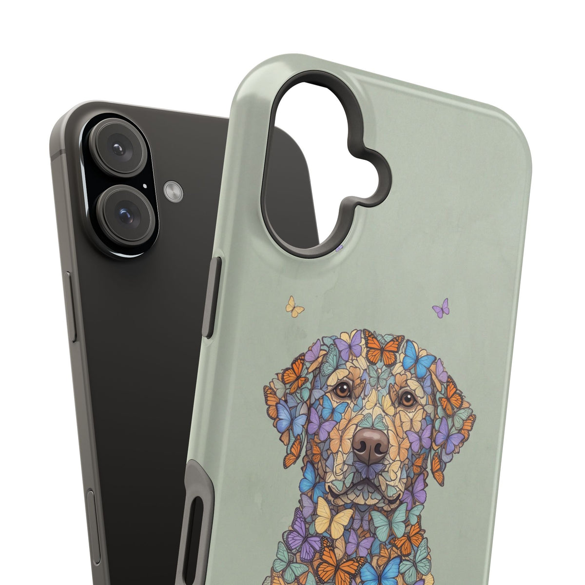 Personalized Butterfly Labrador Phone Case — Tough Magnetic Case with Wireless Charging