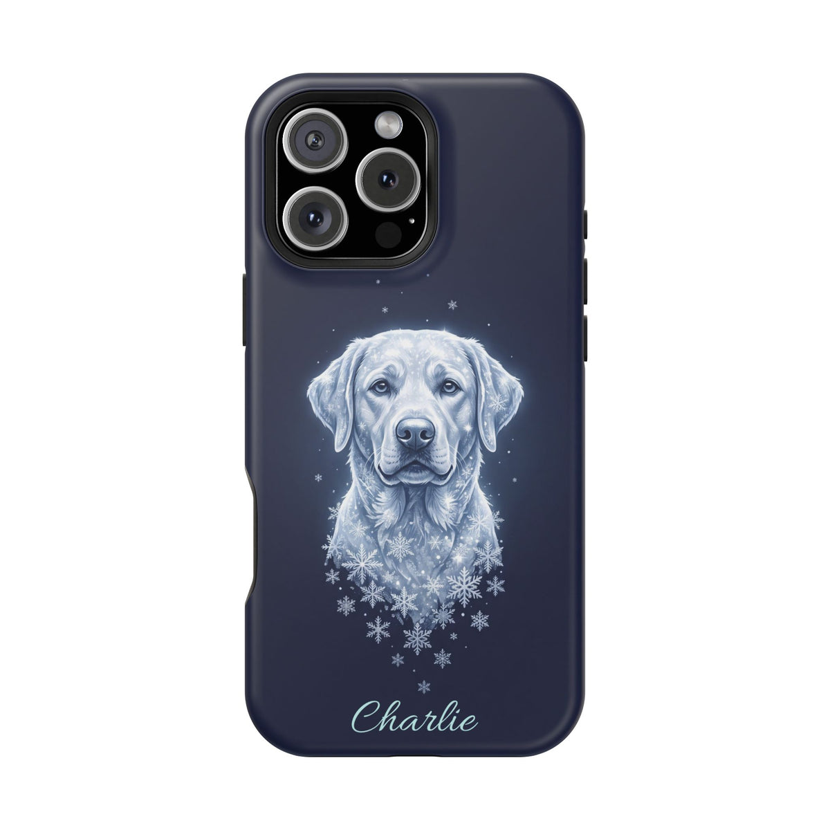 Personalized Winter Snowflake Labrador Phone Case — Tough Magnetic Case with Wireless Charging