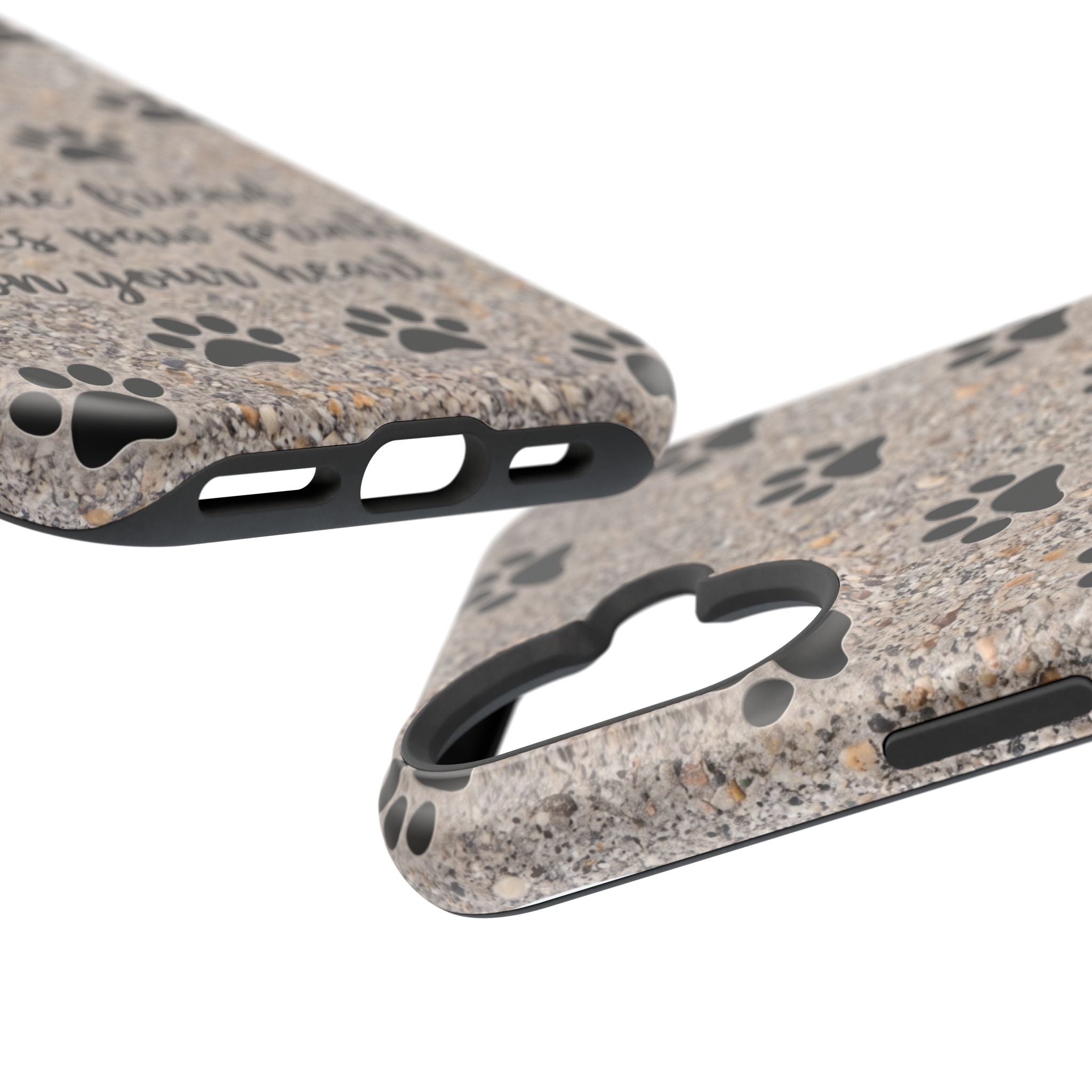 A True Friend Leaves Paw Prints Phone Case — Impact-Resistant Wireless Charging Cover