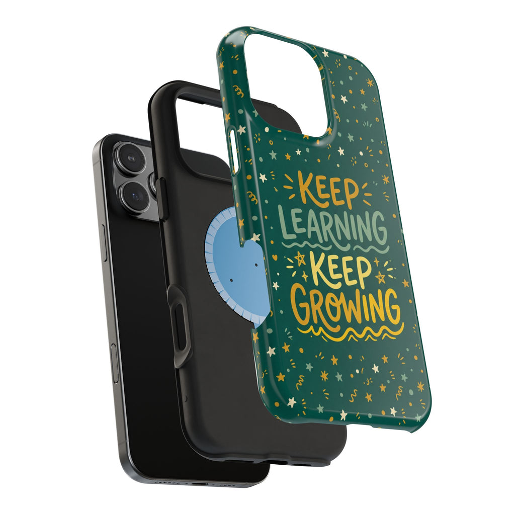 Keep Learning Keep Growing Teacher Phone Case — Wireless Charging Cover
