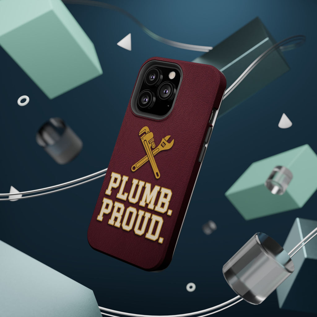 Plumb. Proud. Phone Case — Crossed Wrenches Wireless Charging Cover