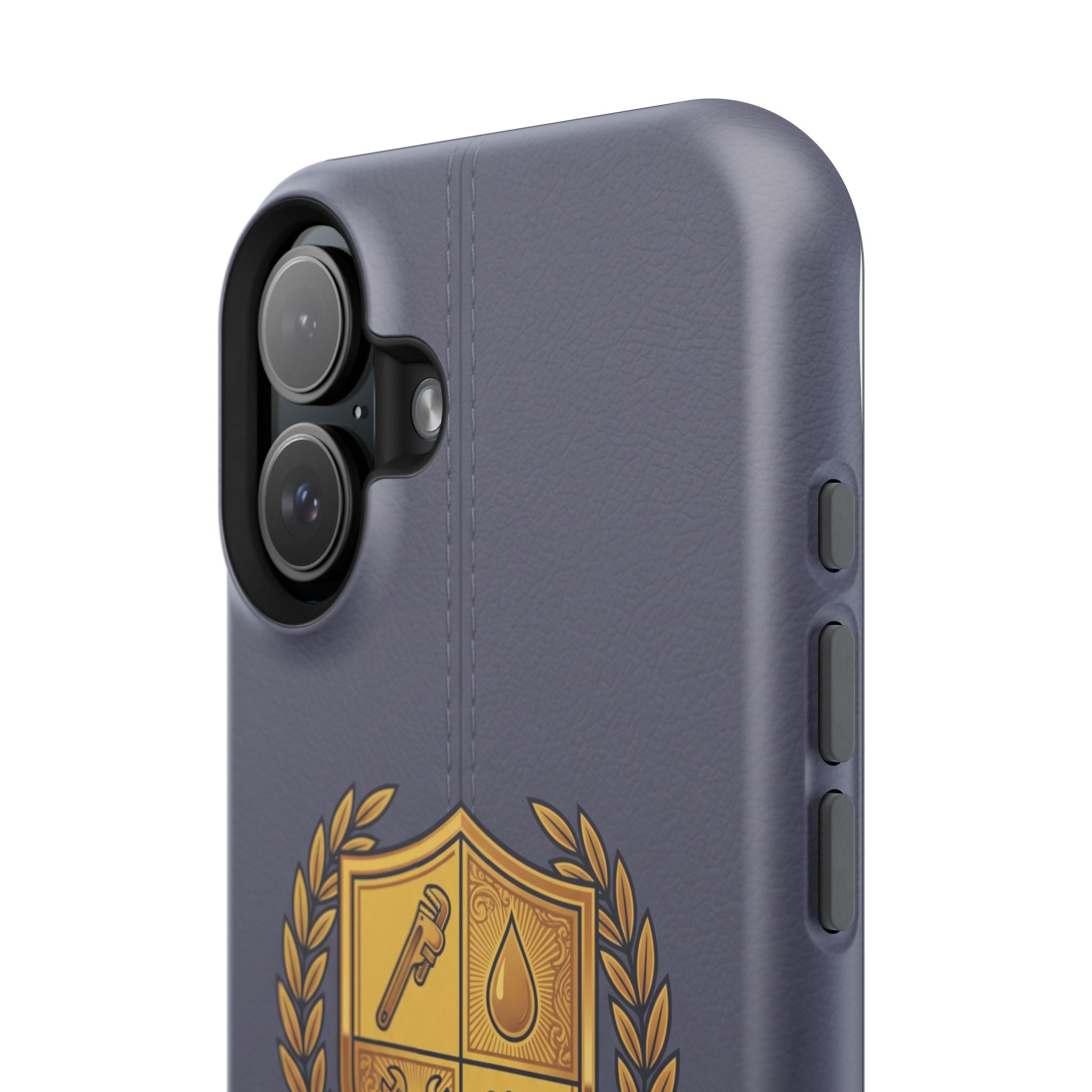 Master Plumber Crest Phone Case — Heraldic Shield Wireless Charging Cover