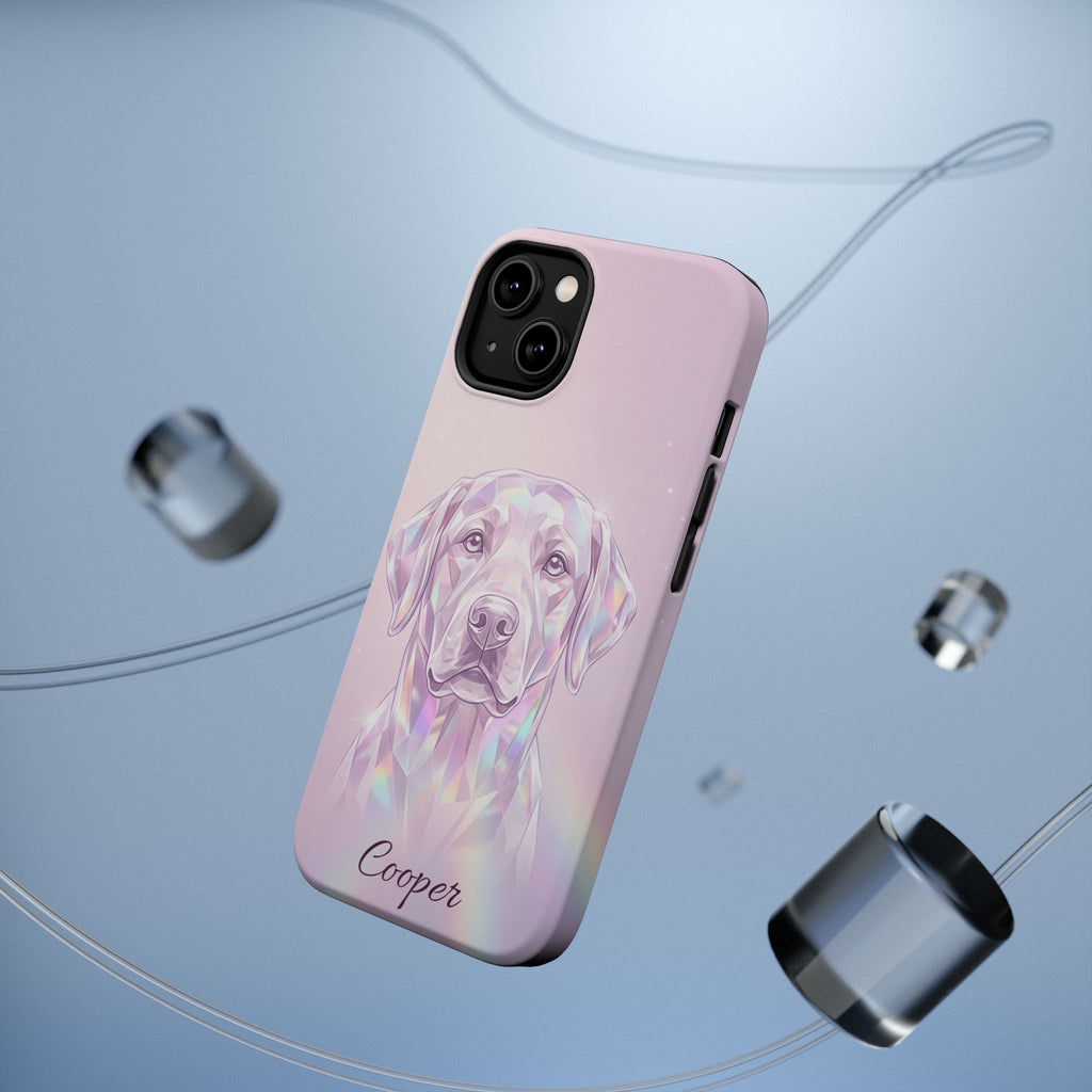 Personalized Crystal Prism Labrador Phone Case — Tough Magnetic Case with Wireless Charging