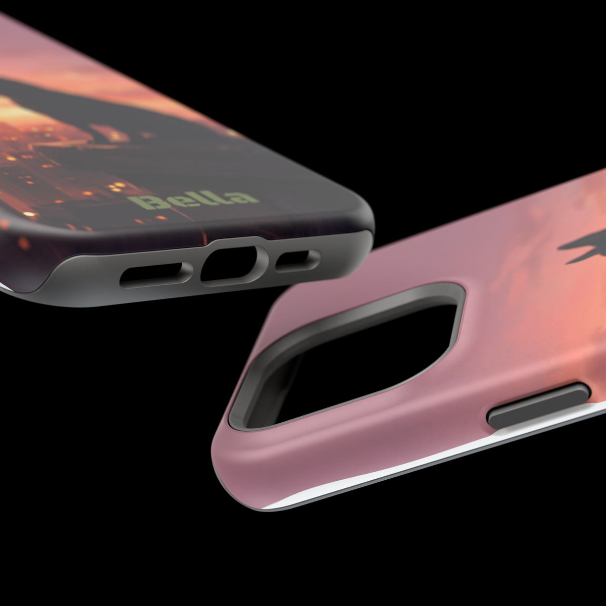 Personalized French Bulldog City Skyline Sunset Phone Case — Wireless Charging Cover