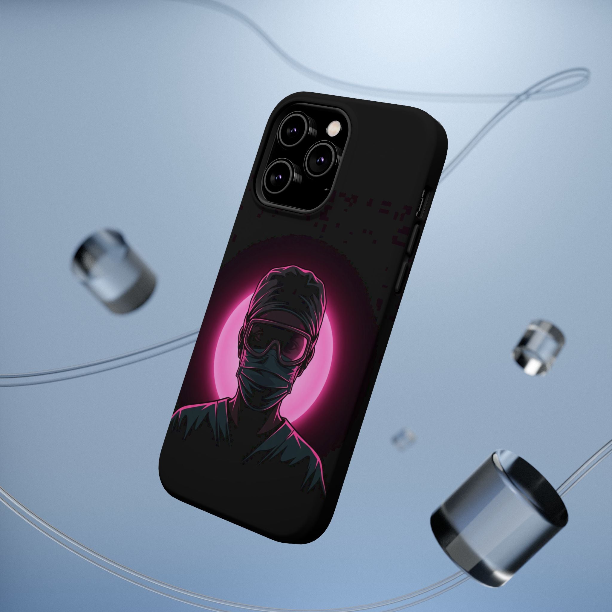 Nurse Portrait Phone Case — Navy Wireless Charging Cover