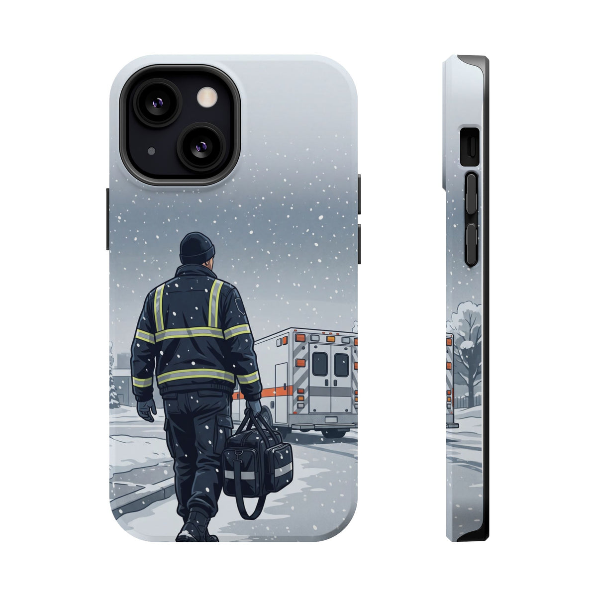 Bold Paramedic/EMT Portrait Phone Case — Magnetic Wireless Charging Cover