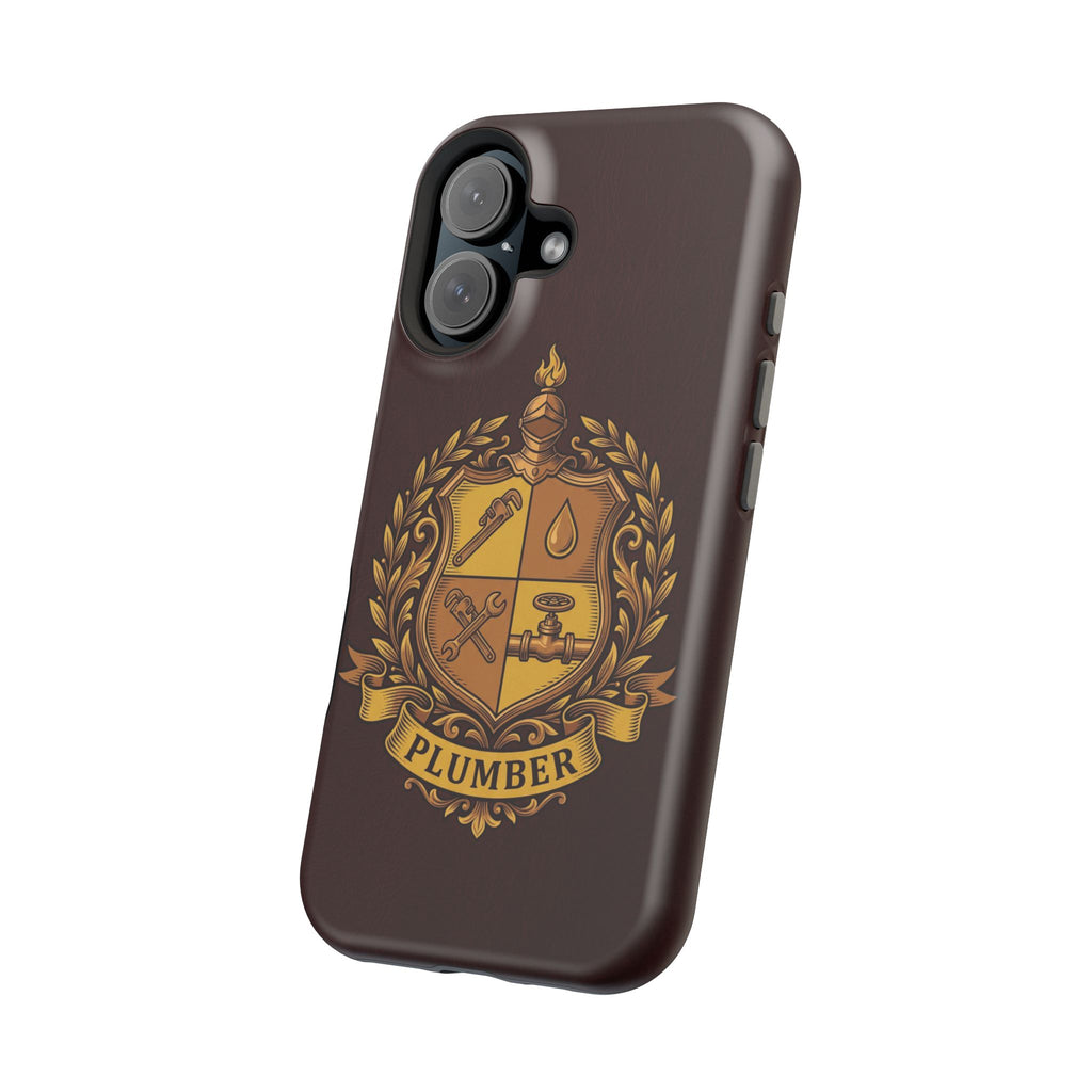 Plumber Crest Phone Case — Heraldic Shield Wireless Charging Cover