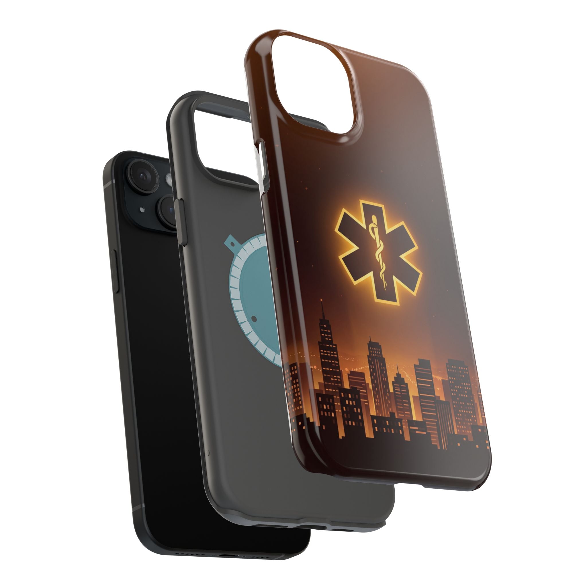 Paramedic/EMT Skyline Phone Case — Magnetic Wireless Charging Cover