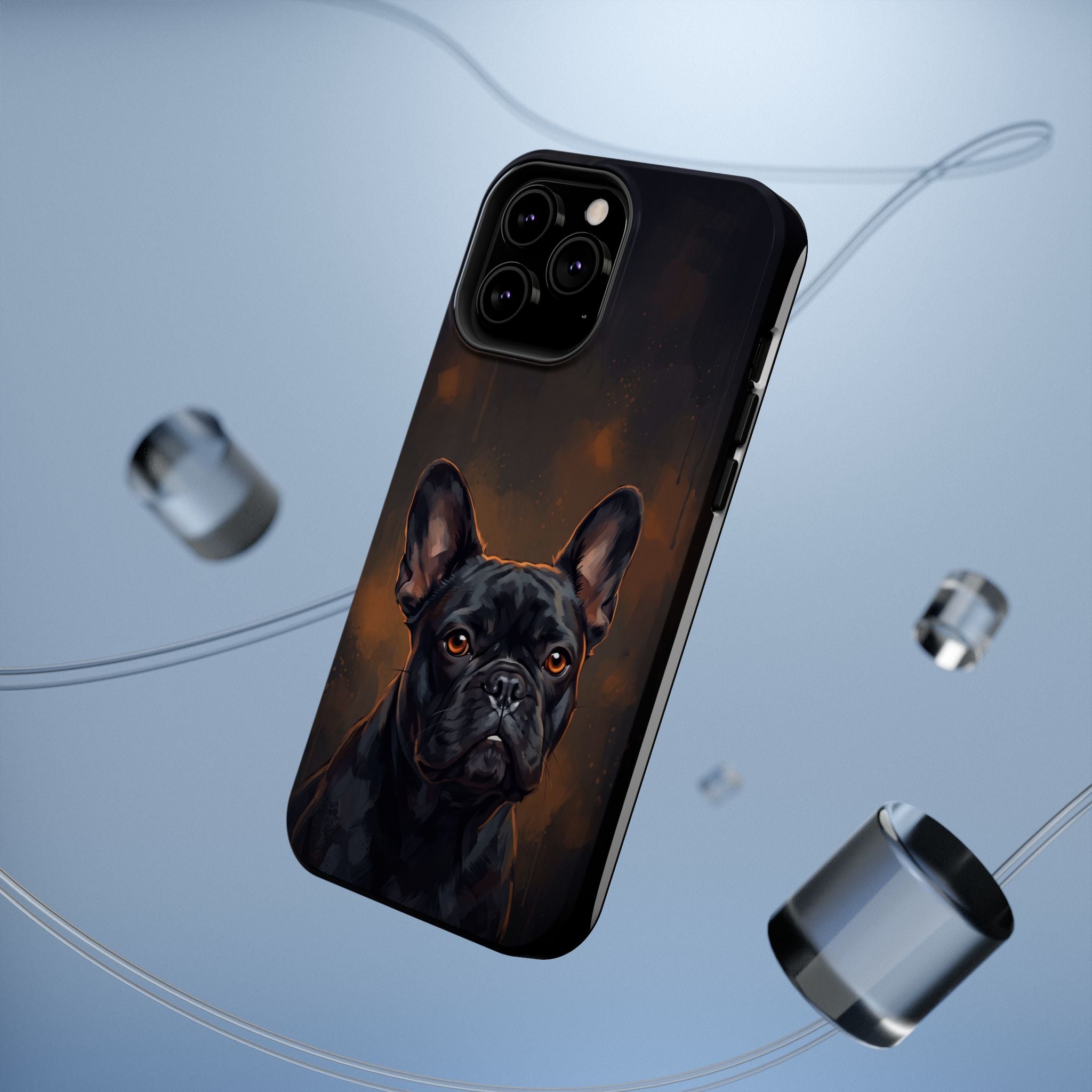 French Bulldog Portrait Phone Case — Impact-Resistant Wireless Charging Cover
