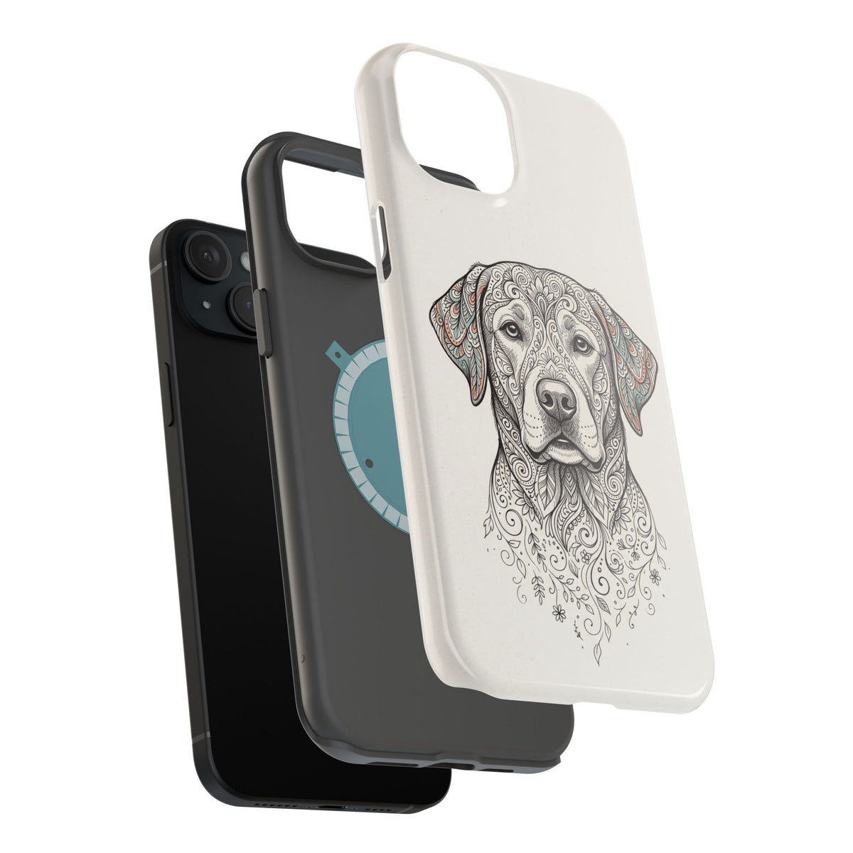 Mandala Labrador Phone Case — Tough Magnetic Case with Wireless Charging
