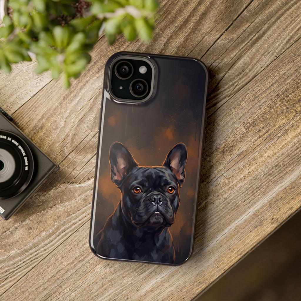 French Bulldog Portrait Phone Case — Impact-Resistant Wireless Charging Cover