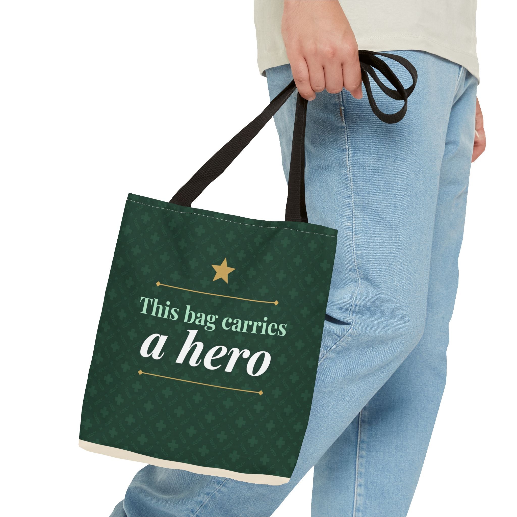 This Bag Carries a Hero Tote | Nurse Gift Tote Bag | Essential Worker Appreciation Gift | Premium Polyester Carry-All