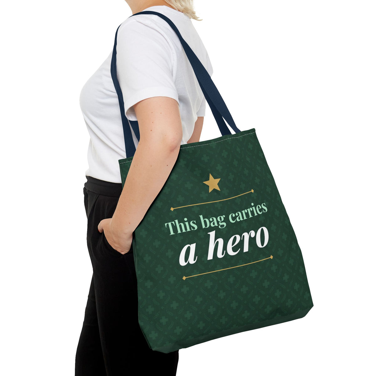 This Bag Carries a Hero Tote | Nurse Gift Tote Bag | Essential Worker Appreciation Gift | Premium Polyester Carry-All