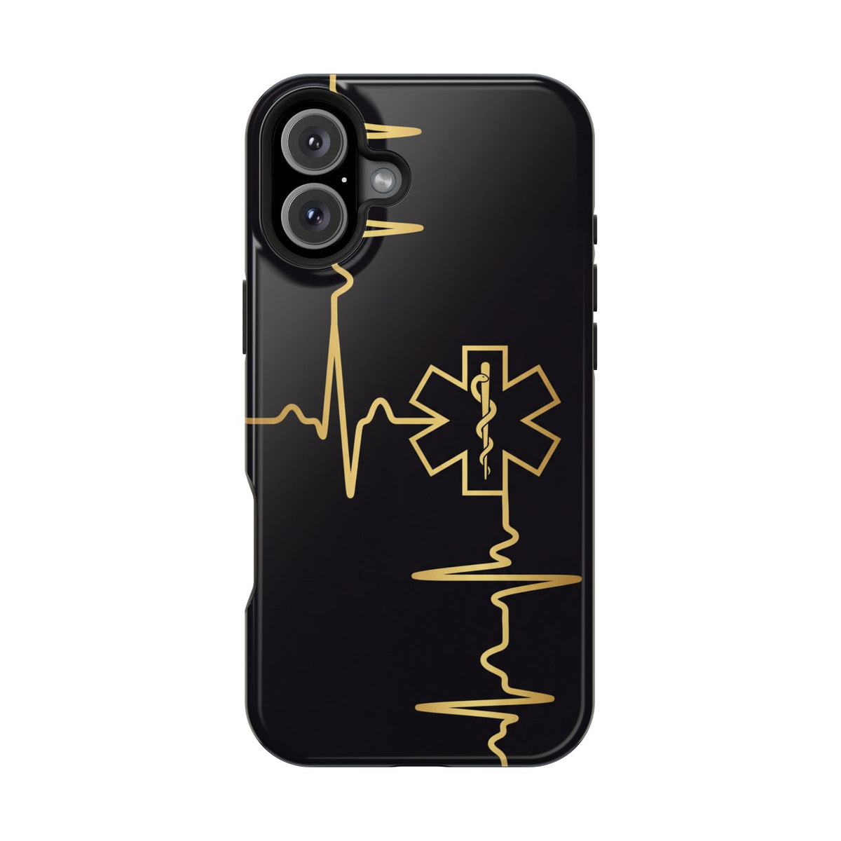 Paramedic/EMT Heartbeat Line Phone Case — Magnetic Wireless Charging Cover