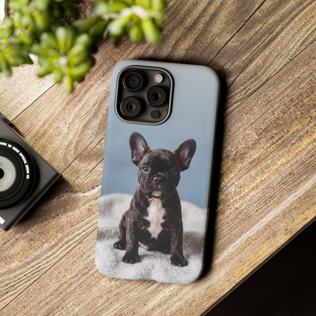 French Bulldog Puppy Phone Case | Adorable Brindle Frenchie Portrait | Samsung & iPhone