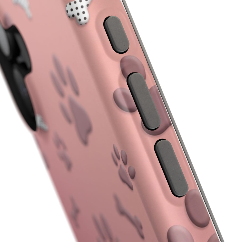 Paws & Bones Phone Case — Impact-Resistant Wireless Charging Cover