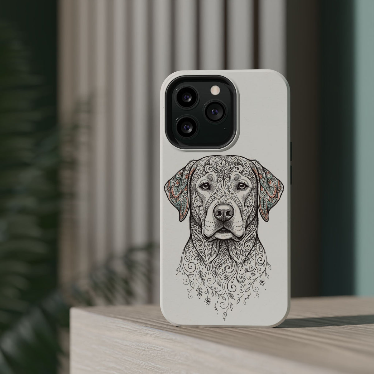Mandala Labrador Phone Case — Tough Magnetic Case with Wireless Charging