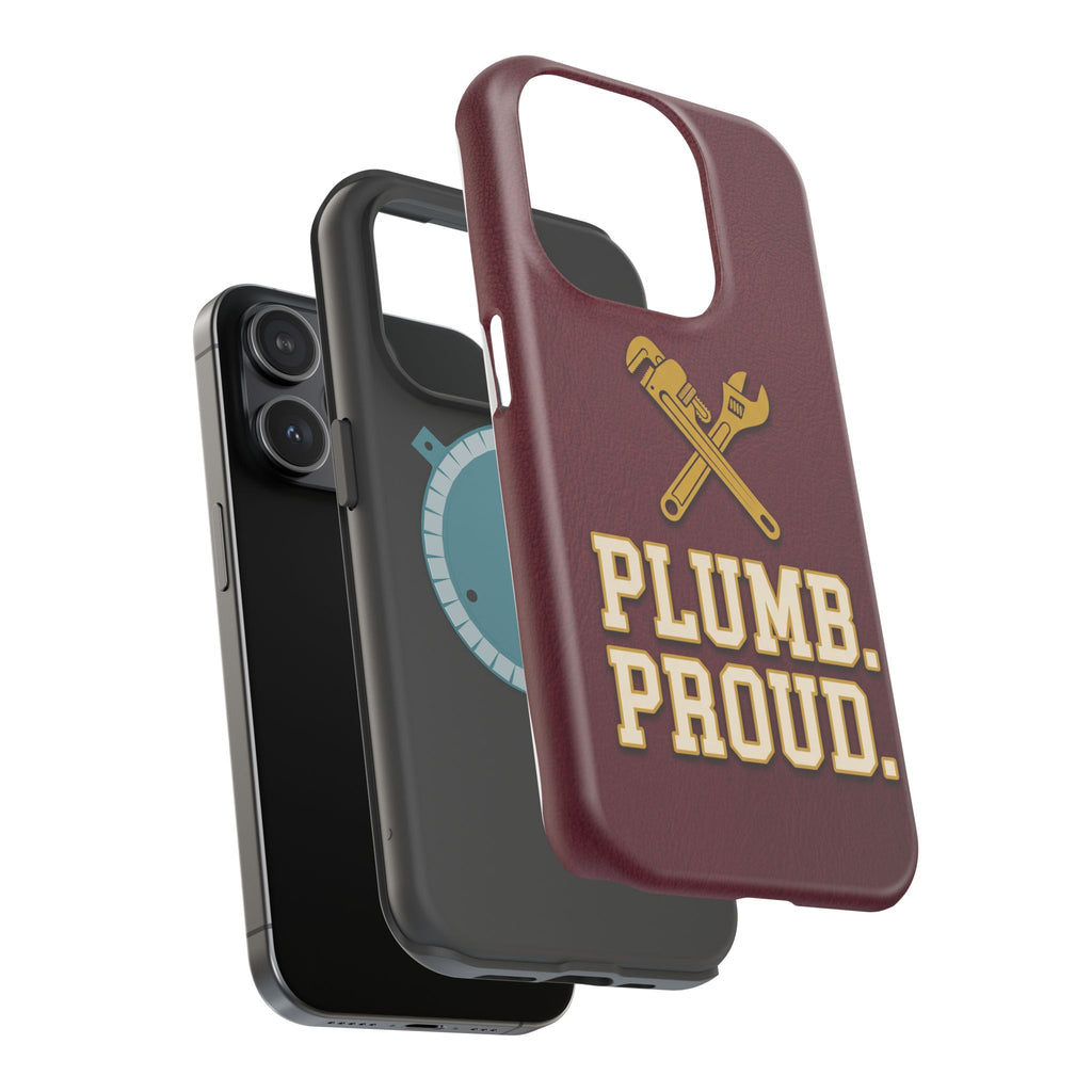 Plumb. Proud. Phone Case — Crossed Wrenches Wireless Charging Cover