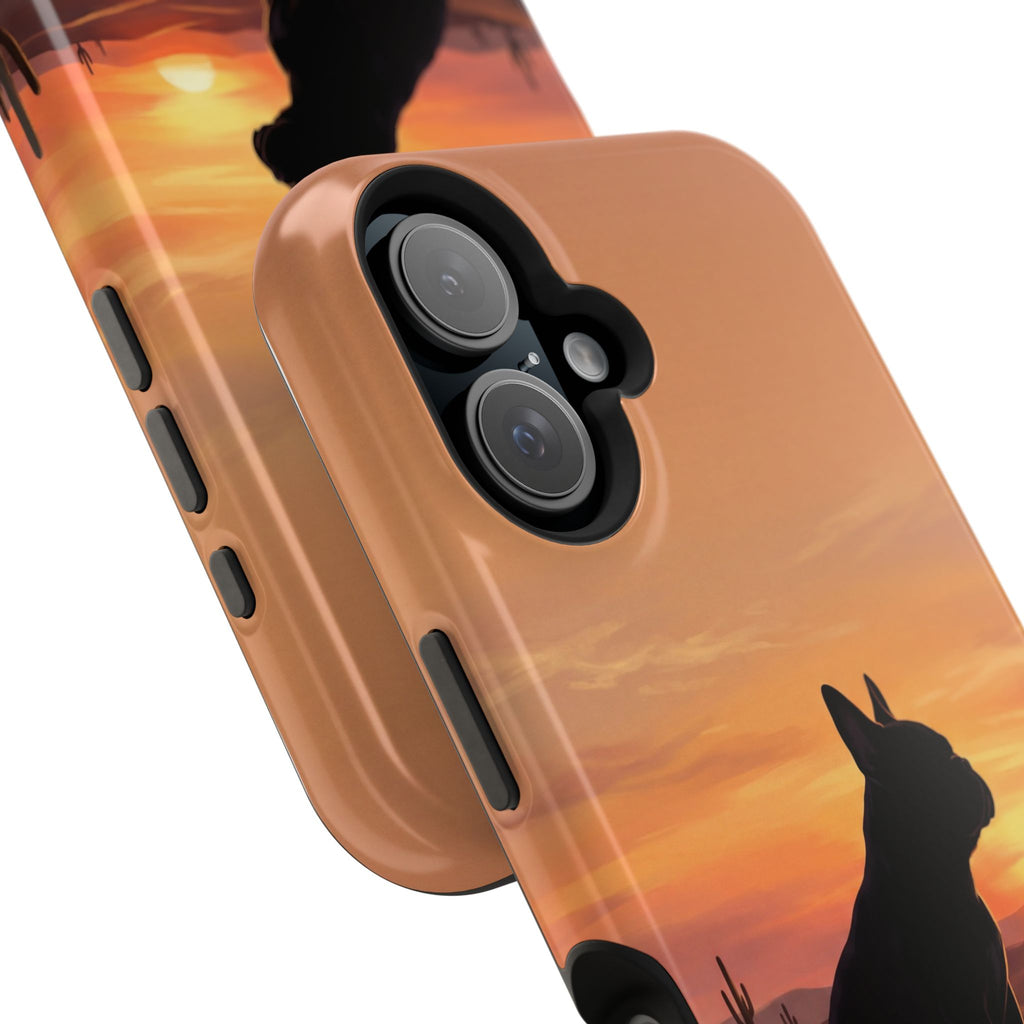 Personalized French Bulldog Desert Sunset Phone Case — Wireless Charging Cover