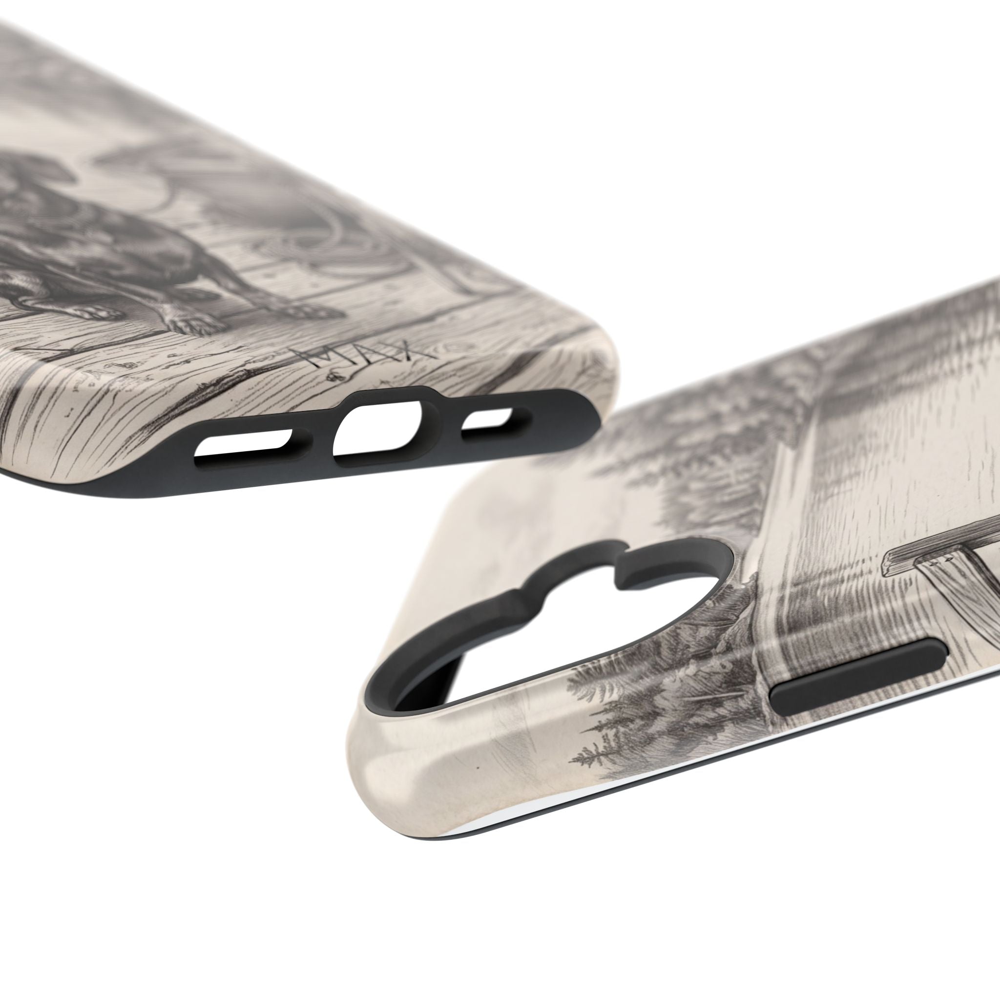 Personalized Dachshund Sunset Beach Phone Case — Wireless Charging Cover