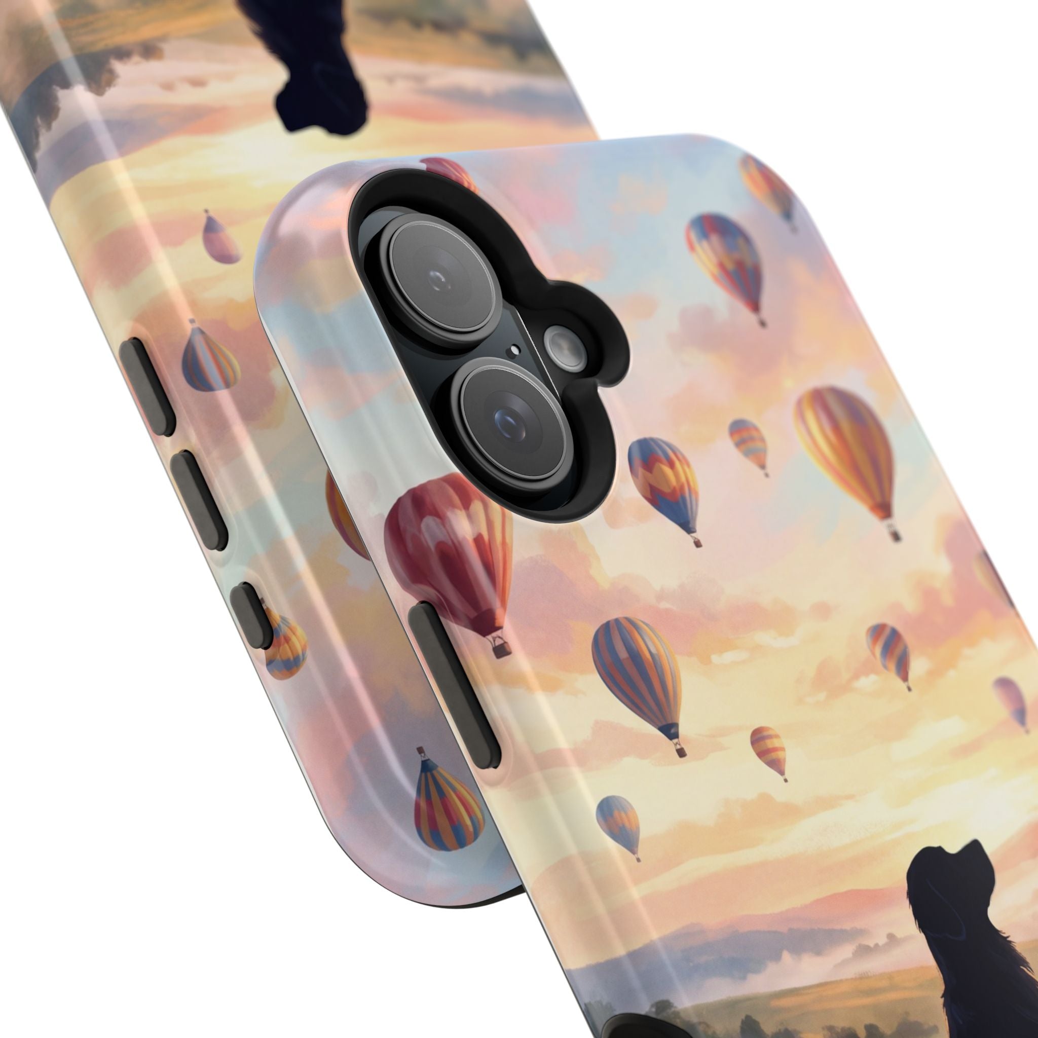 Personalized Golden Retriever Hot Air Balloon Phone Case — Wireless Charging Cover