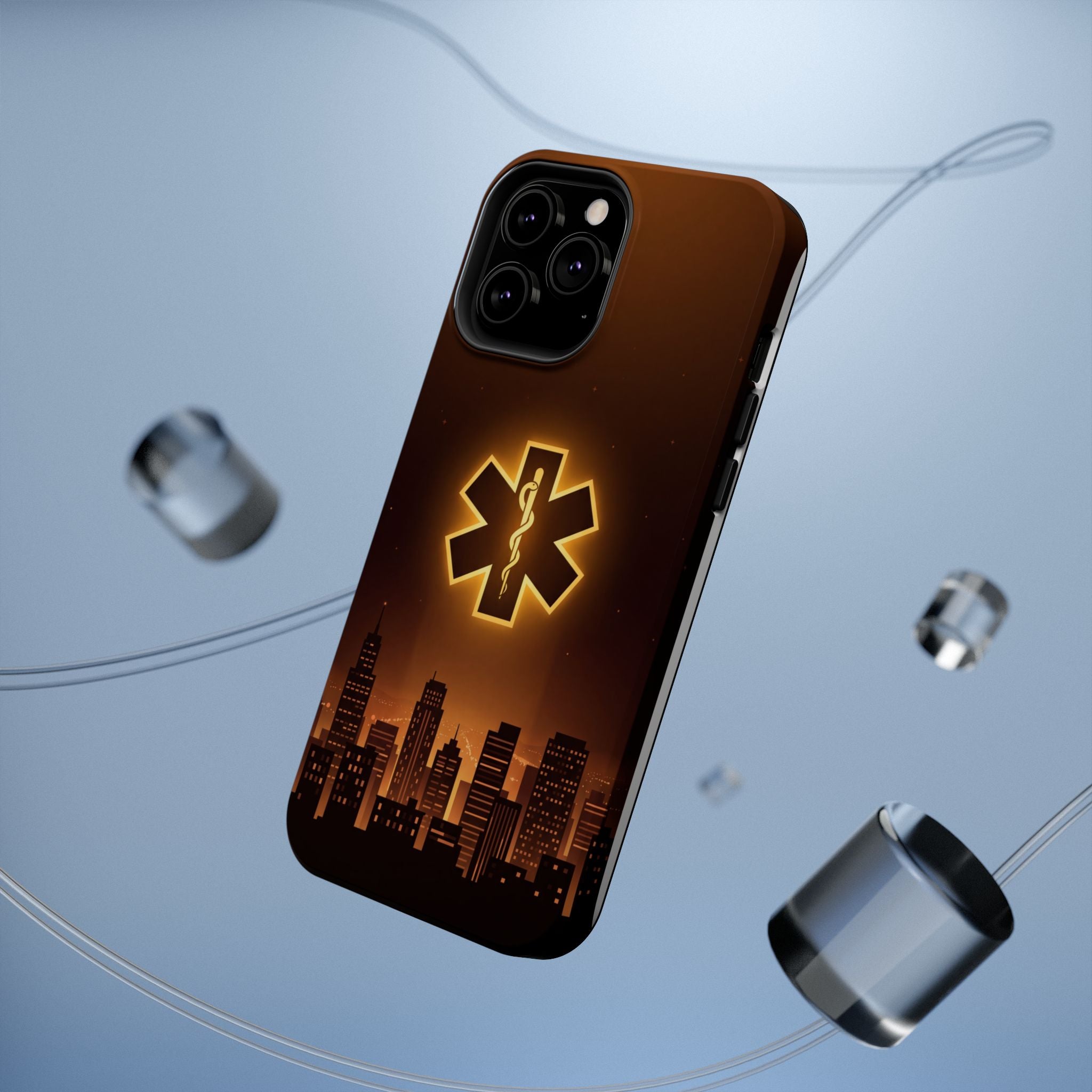 Paramedic/EMT Skyline Phone Case — Magnetic Wireless Charging Cover