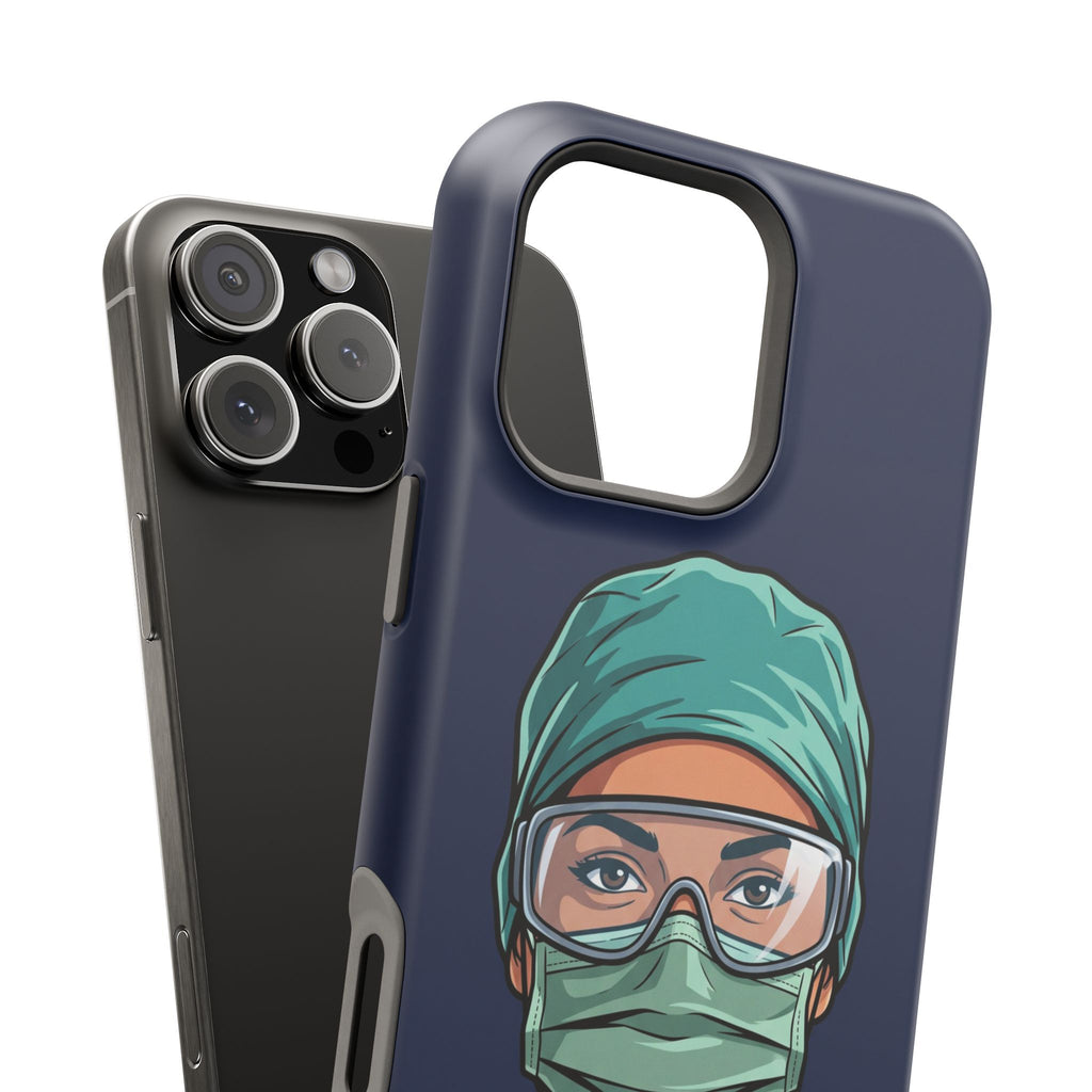 Bold Nurse Portrait Phone Case — Magnetic Wireless Charging Cover
