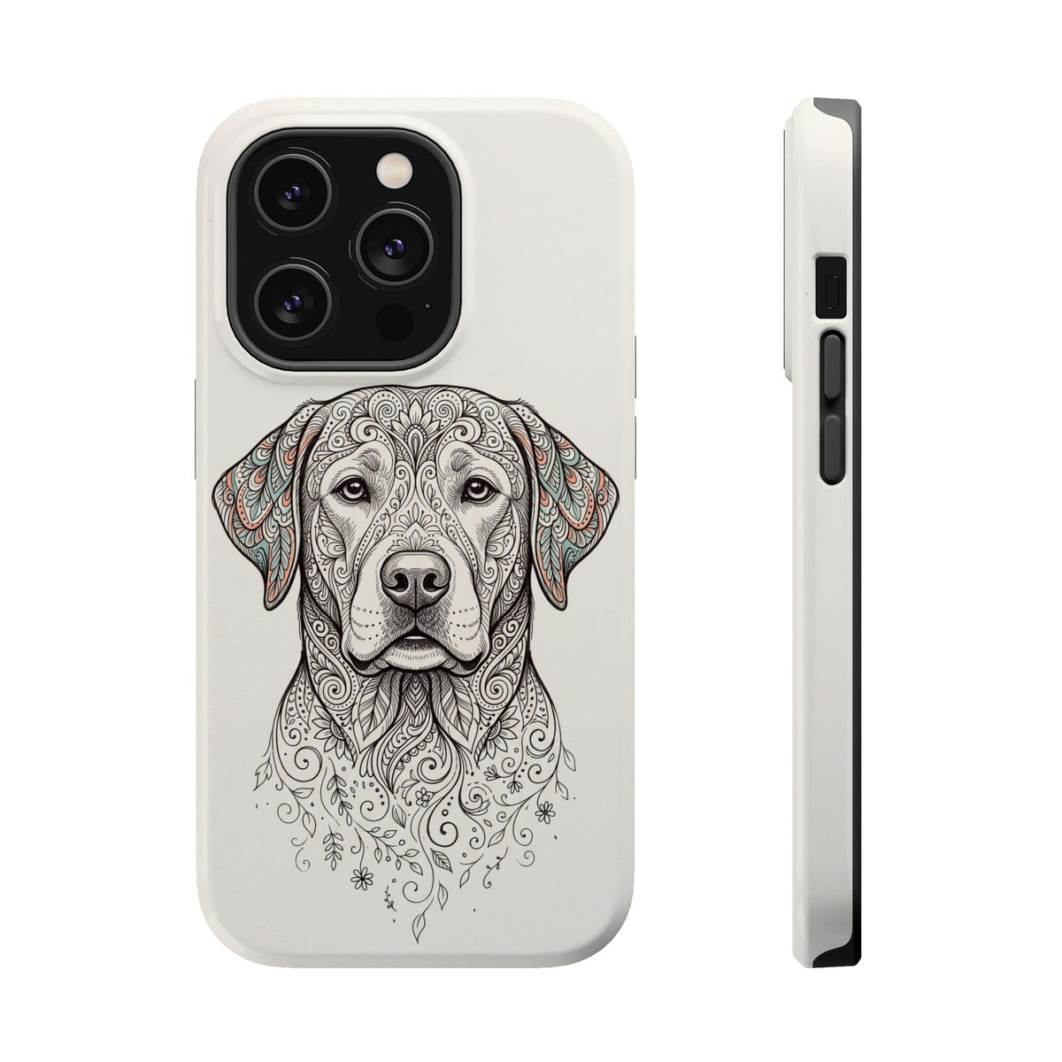 Mandala Labrador Phone Case — Tough Magnetic Case with Wireless Charging