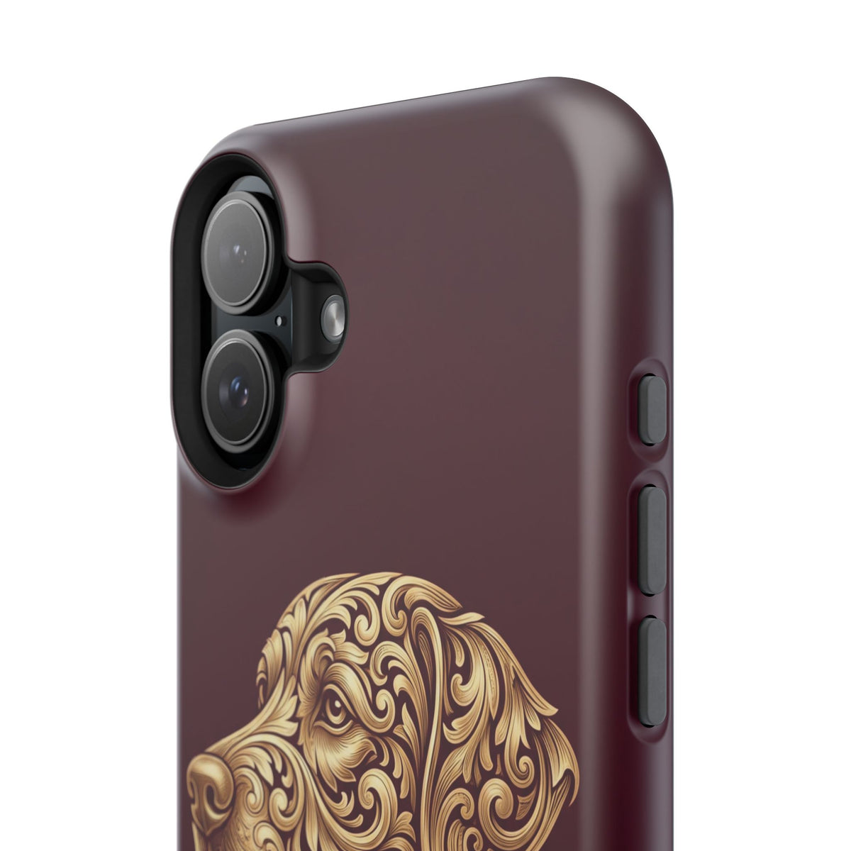 Personalized Gold Filigree Labrador Phone Case — Tough Magnetic Case with Wireless Charging