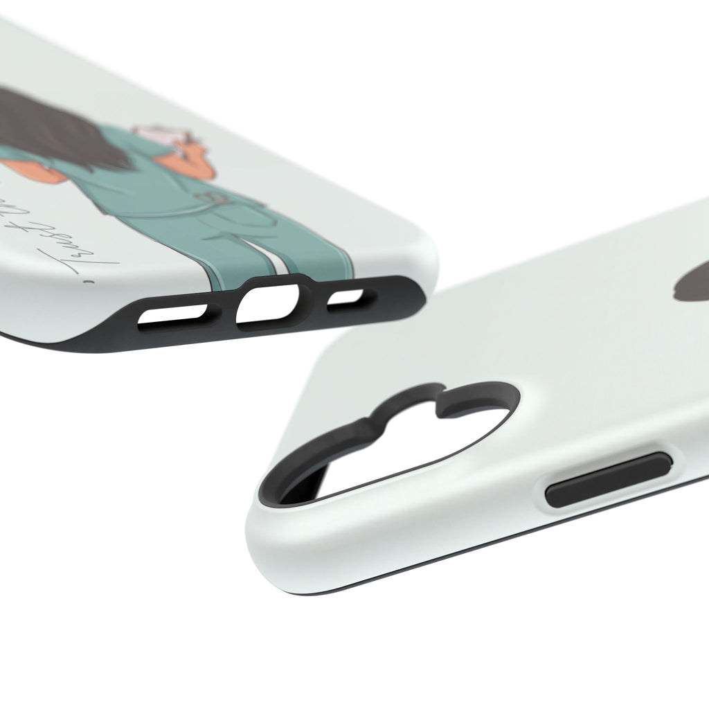 Nurse Illustration Phone Case — Impact-Resistant Wireless Charging Cover