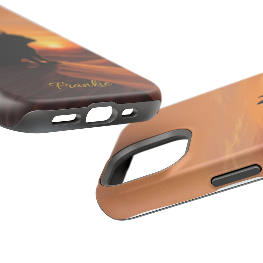 Personalized French Bulldog Desert Sunset Phone Case — Wireless Charging Cover