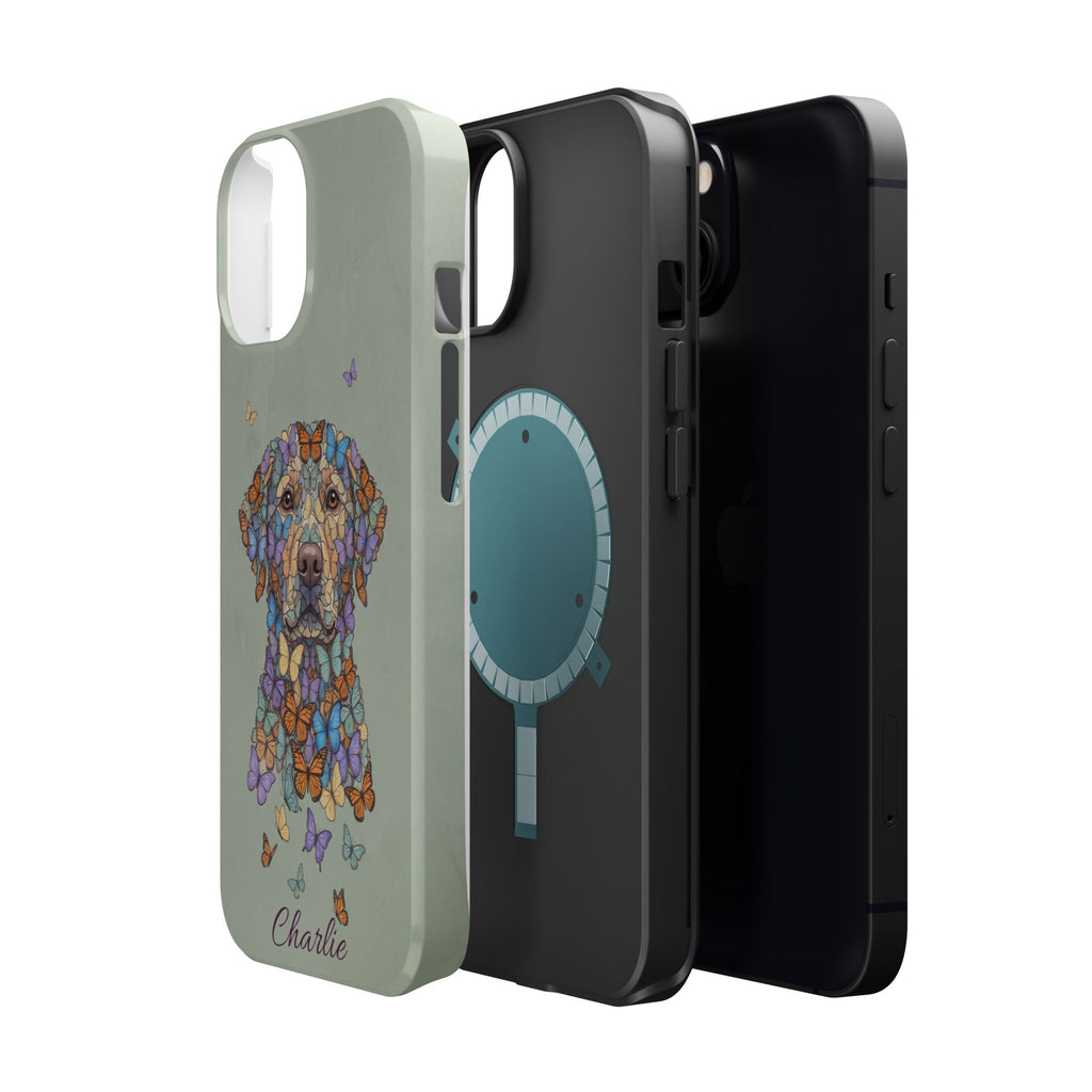 Personalized Butterfly Labrador Phone Case — Tough Magnetic Case with Wireless Charging