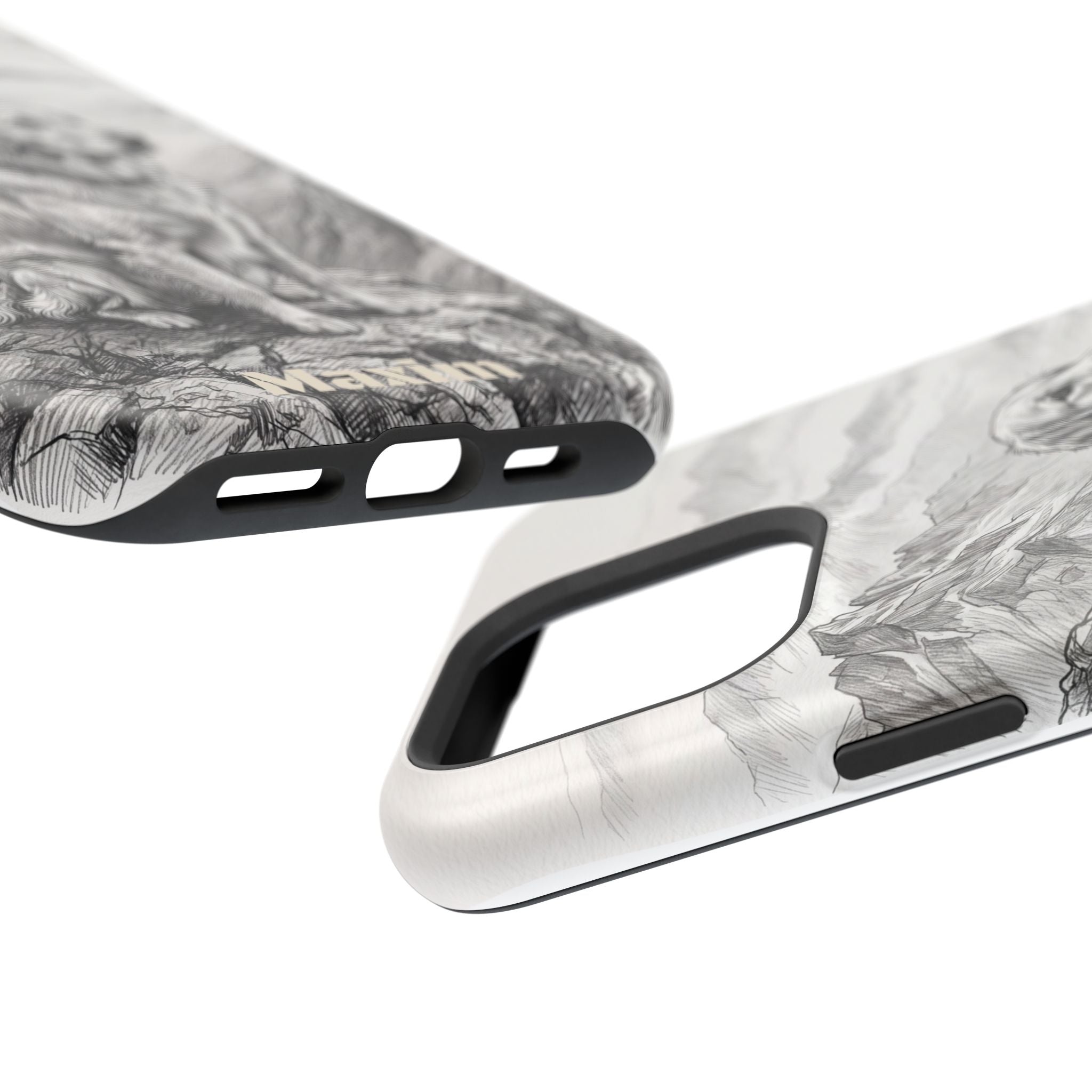 Personalized Golden Retriever Mountain Peak Phone Case — Wireless Charging Cover