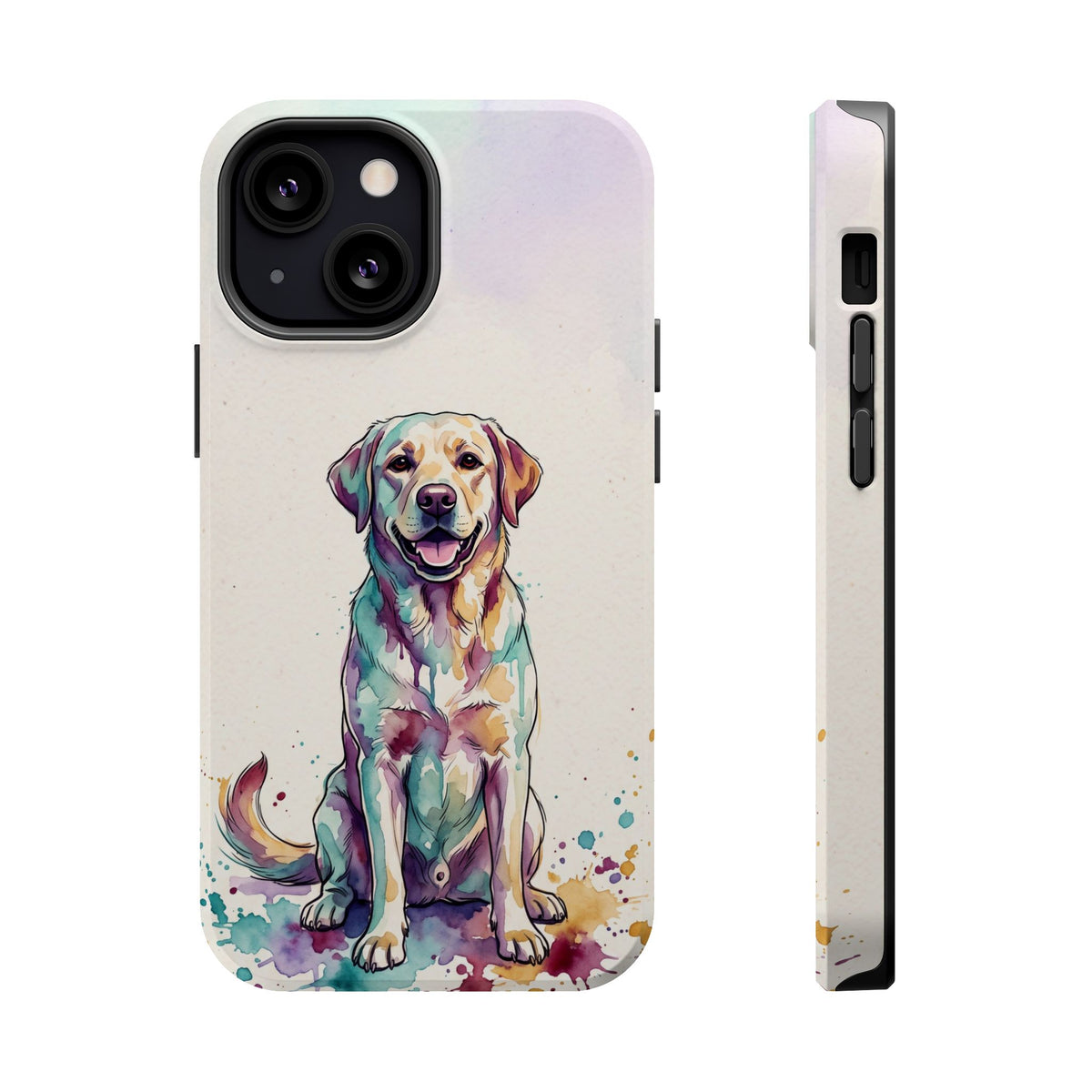 Watercolor Labrador Phone Case — Tough Magnetic Case with Wireless Charging