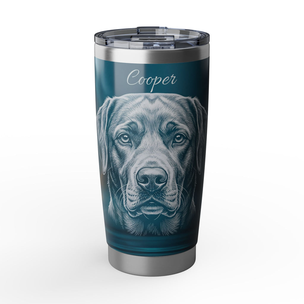 Labrador Personalized Tumbler | Frosted Glass Art — 20 oz Stainless Travel Mug